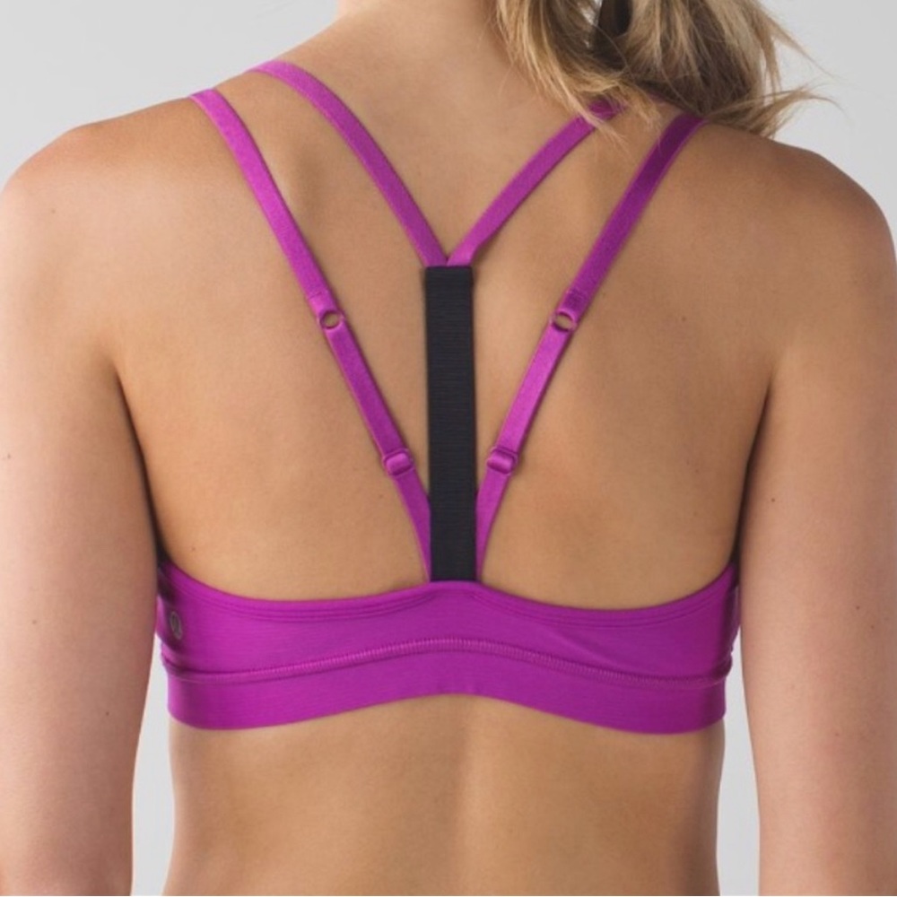 NWOT! Lululemon Interval Bra - Purple/Black, Size 6
